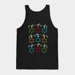 Jewish Star String Dreidel Menorah Chanukah Hanukkah Tank Top